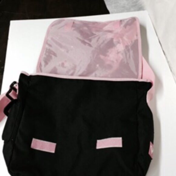 Roxy Black and Pink Messenger Bag